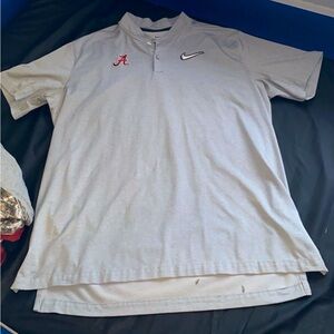 Mens XL Vintage Alabama Crimson Tide Nike Dri-Fit Collarless Polo